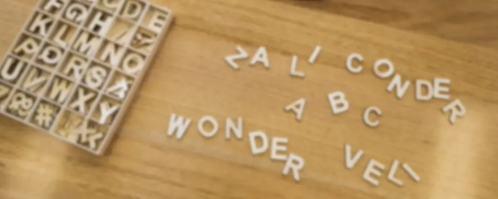 Letters on a table from above Letters on a table from above